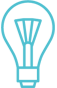 Getting Started icon featuring a lightbulb